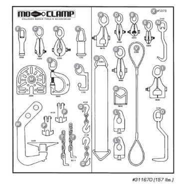 CHIEF CHI-CL311670 Tool Board #10 MO Clamp